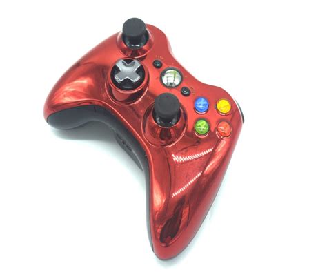 Official Microsoft Xbox 360 Wireless Controller Chrome Red Grade B