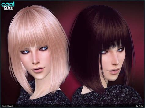 Anto Citric Hair Fixed The Sims 4 Catalog Sims Hair Womens