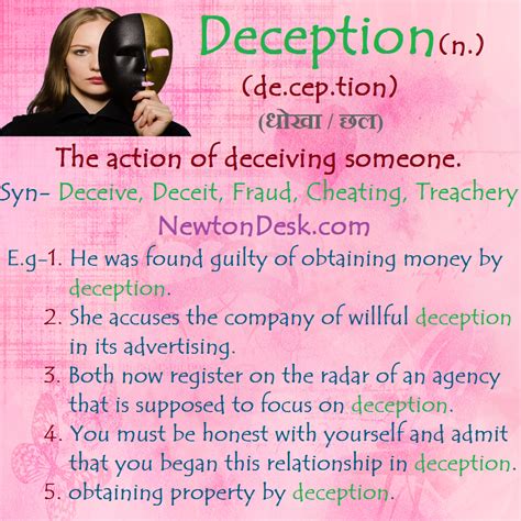 Deception The Action Of Deceiving Someone Vocabularyflashcards