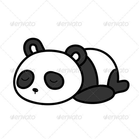 Baby Panda Sleeping Vector Illustration Cartoon Animals Baby Cartoon
