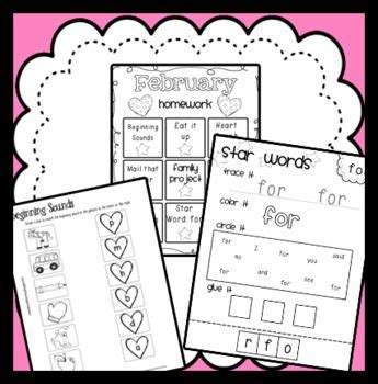 Pre k distance learning packets. Homework Packet- February | Homework, Pre kindergarten ...