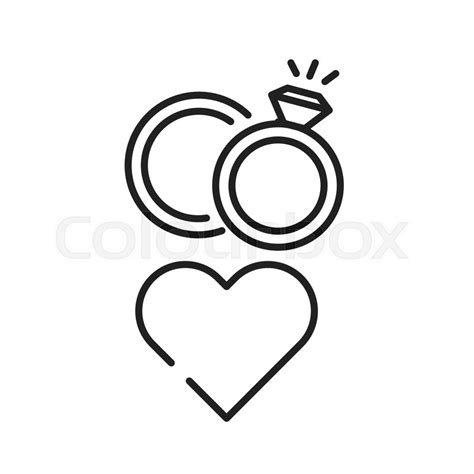 lgbt wedding black line icon same sex stock vector colourbox