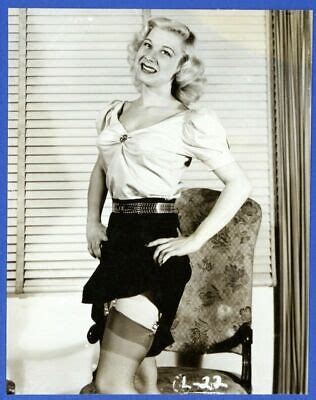 Gorgeous Teasing Blonde Vintage Photo Stockings Garters Legs Leggy