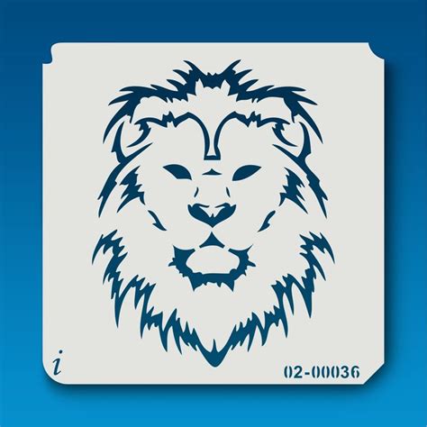 02 00036 Lion Head Stencil Patterns Stencils Lion Head