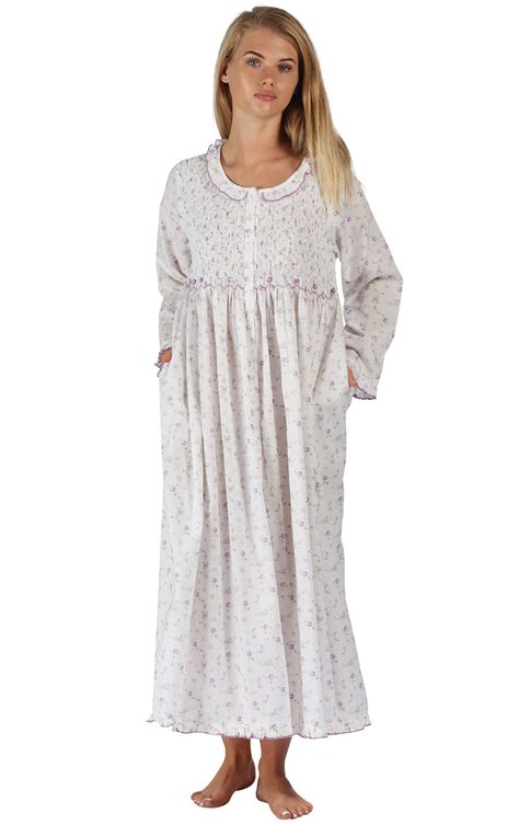 Long Sleeve Womens Nightgown Floor Length Nightgowns The 1 For U