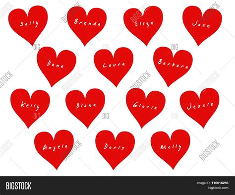 14 Hearts Names Women Image And Photo Free Trial Bigstock