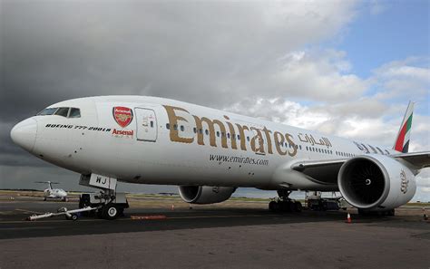 Emirates Unveils Arsenal Branded Plane Ahead Of Teams Pre Season Trip