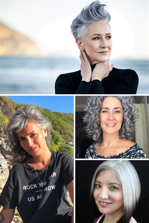 23 hairstyles for transitioning to grey hair hairstyle catalog