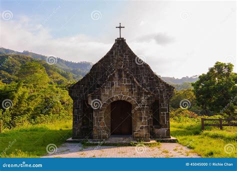 A Little Church In The Mountains Stock Photo Image Of Blue Historic