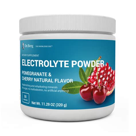 Electrolyte Powder Pomegranate And Cherry Natural Flavor 50 Serv