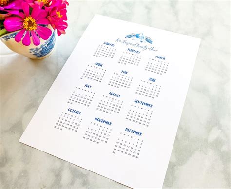 Printable Calendar 2023 Calendar At A Glance Calendar Etsy