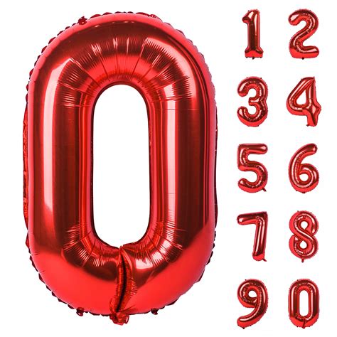 Buy Angelandtribe 40 Inch Large Numbers 0 9 Birthday Party Decorations