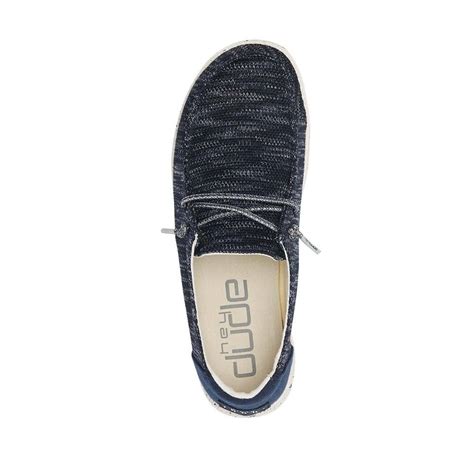 Since they run wide, purchasing half down the size is the best option. Hey Dude Womens Wendy Sox Slip On- Navy | Cleary's Shoes & Boots