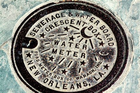New Orleans Water Meter Vintage Photograph By John Rizzuto Pixels