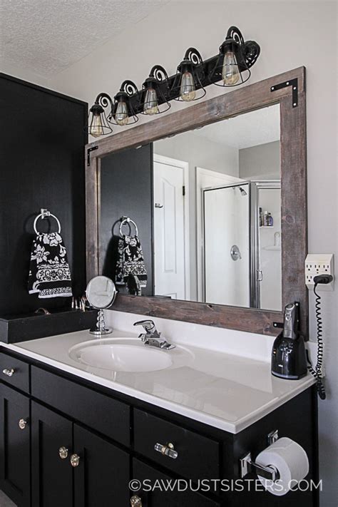 Make Your Own Bathroom Mirror Frame Rispa