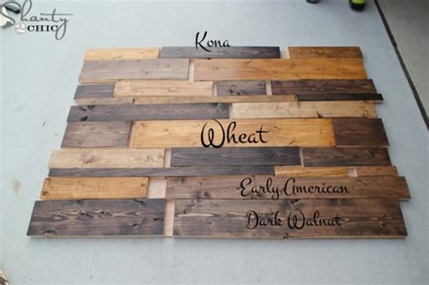 Bait pentru parchet si lemn minwax culoare early american care nu pateaza. DIY Planked Headboard - Shanty 2 Chic