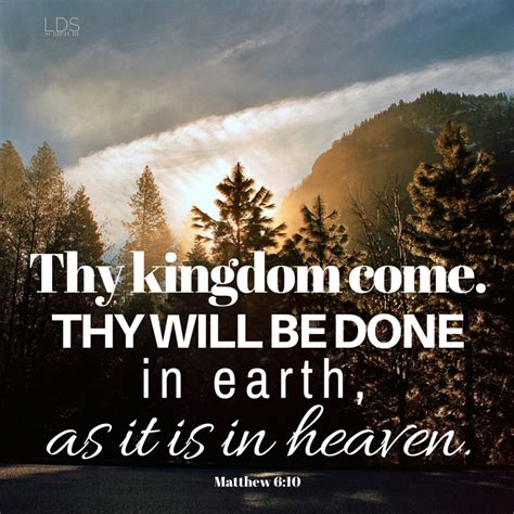 Lds Scripture Of The Day Matthew 610