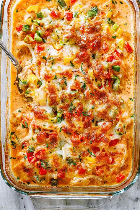 Maybe you would like to learn more about one of these? Creamy Baked Fajita Chicken Casserole in 2020 | Chicken ...