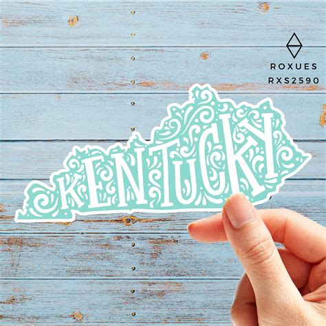 Kentucky State Sticker Kentucky Travel Sticker Kentucky Etsy