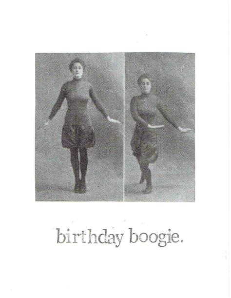 Birthday Boogie Vintage Dancing Lady Card Weird Funny Birthday Card
