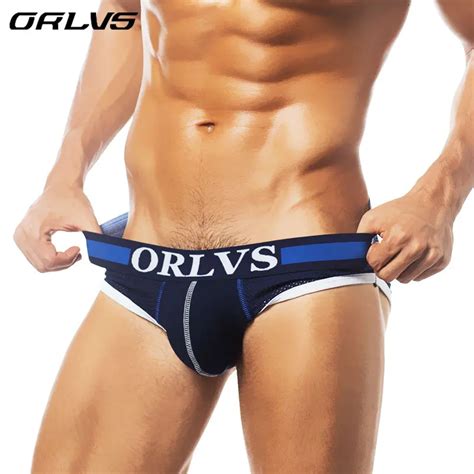 2018 New Orlvs 3pcs Lot Sexy Men Underwear Briefs Mesh Breathable Mens Underwear Sexy Cotton
