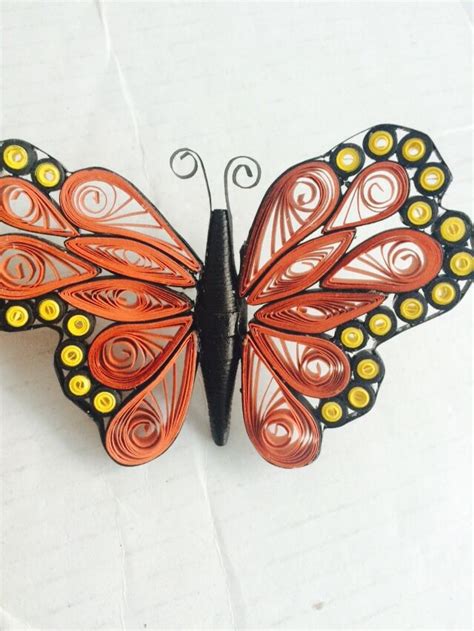 My 1st Attempt At Freehand Butterfly Quilling Quilling Butterfly Butterflies Magazine