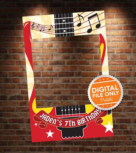Rock And Roll Theme Photo Booth Digital File Only In 2020 Themes