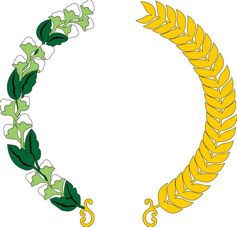 Gambar Padi Dan Kapas Hitam Putih Png Lambang Logo Logo Kabupaten