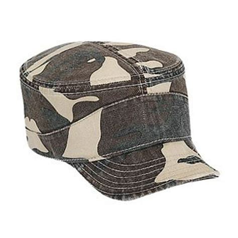 Otto Cap Camouflage Superior Garment Washed Cotton Twill Flexible Soft Visor Military Style Caps