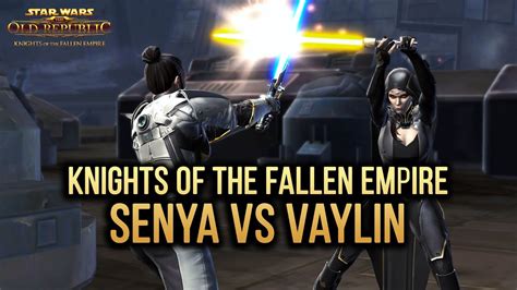 Each one of them has its own influence rank. SWTOR Knights of The Fallen Empire - Vaylin vs Senya - YouTube