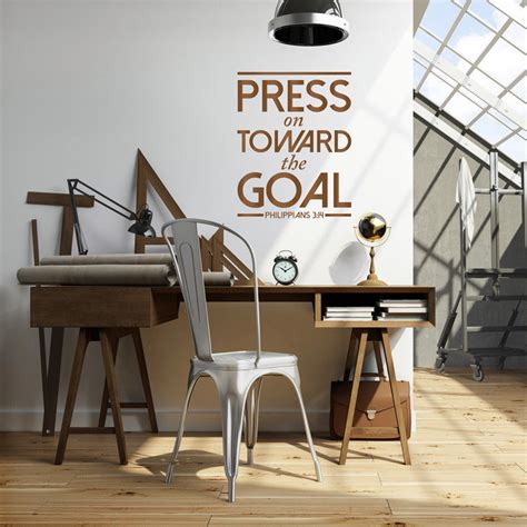 Press On Toward The Goal Philippians 314 Quote Decal Dana Decals