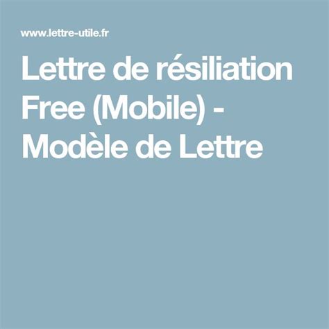 Télécharger ce modèle de lettre: Modele Lettre Resiliation Free