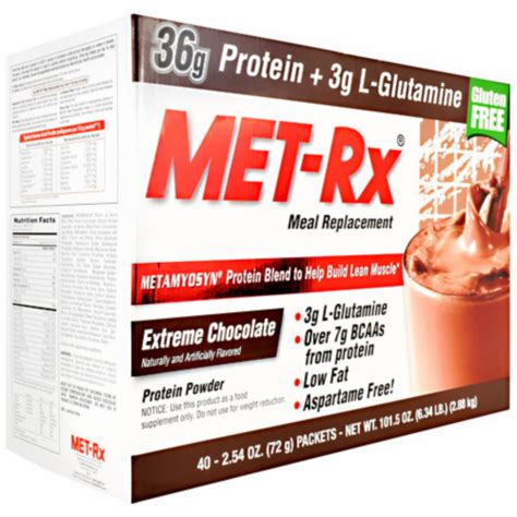 Met Rx Meal Replacement Protein Powder 254 Oz Packets 40 Count 40