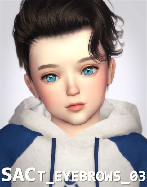 Girl And Boy Toddlers Eyebrows Sims 4 Toddler Sims 4 Cc Kids