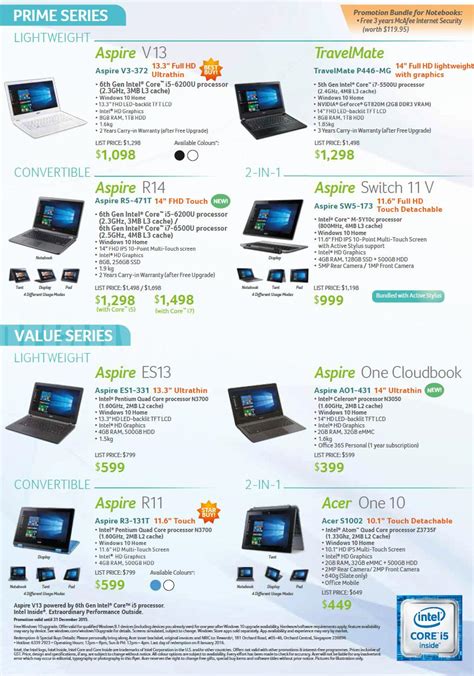 10 best laptops in malaysia this year: Acer Singapore Promotion Price List - Nov:Dec 2015 - Page ...