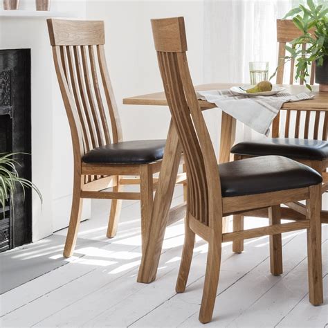 Solid Oak Dining Chairs With Contemporary Spaces Image To U