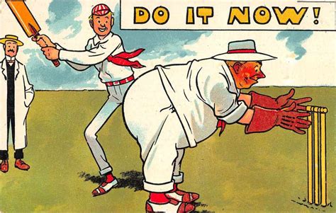 greetings cricket sports comic humor vintage postcard je359370 ebay