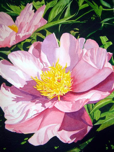 Peony Sold Watercolor Flowers Abstract Art Painting Painting