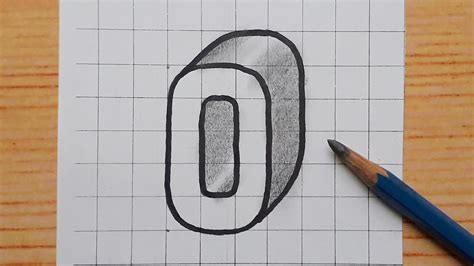 Simple 3d Drawing Letter O How To Draw Capital Alphabet Easy For