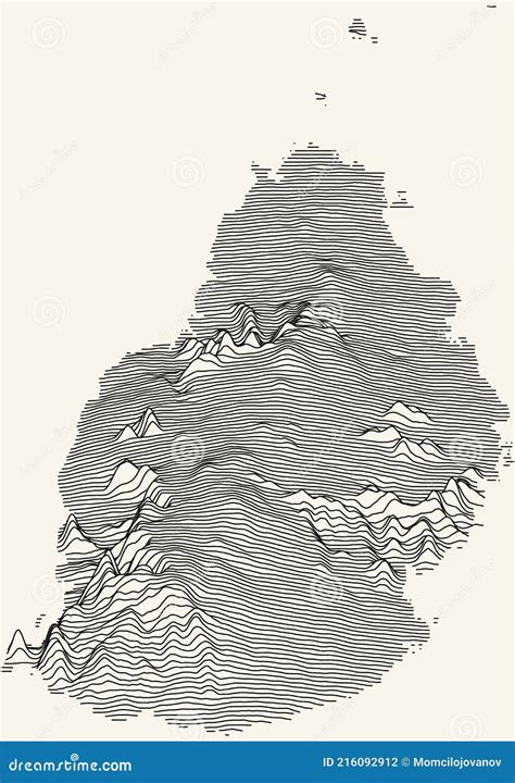 Light Topographic Map Of Mauritius Stock Vector Illustration Of