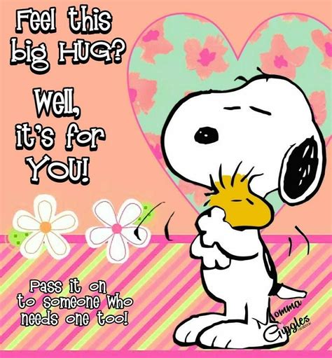 ☆big Hug For You ~ Someone Who Needs One Snoopy Pictures Snoopy Hug Snoopy Love