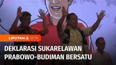 video prabowo dan budiman hadiri deklarasi relawan prabu bersatu di semarang tv