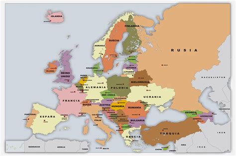 Geografía Eso Mapa De Europa