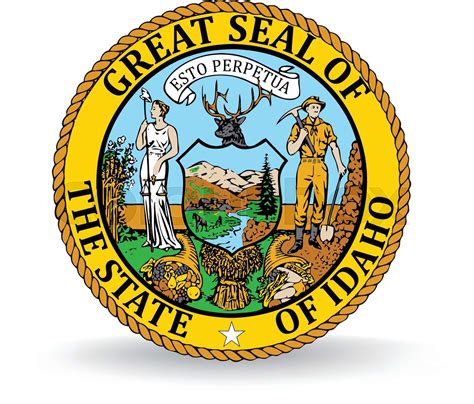 Idaho State Seal Stock Vector Colourbox