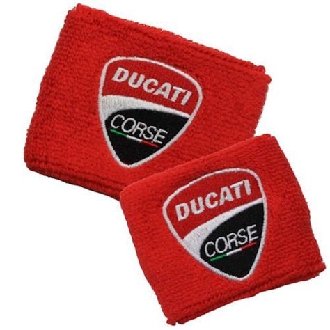 Ducati New Corse Red Brake And Clutch Reservoir Cover By Motosocks Set Fits