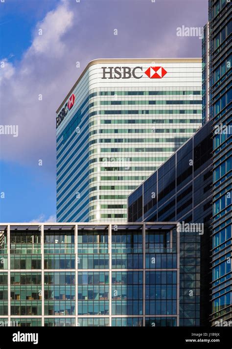 Logo Or Sign For Hsbc Bank On Side Of Their Headquarters Office