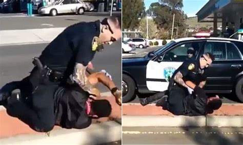 California Cop Tackles Unarmed Man And Threatens Witnesses Daily Mail Online
