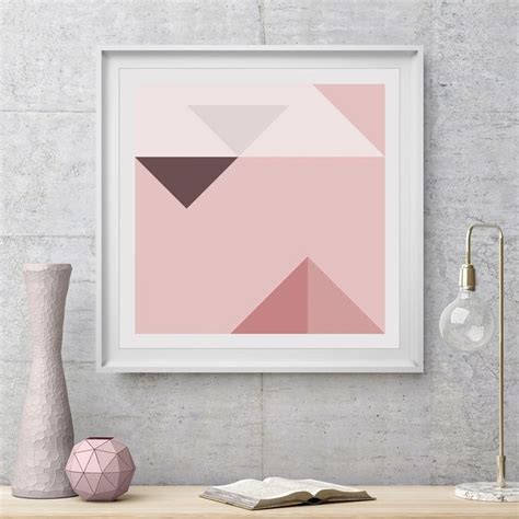 Pink Triangles Composition No2 2019 Digital Art Giclée By Michael