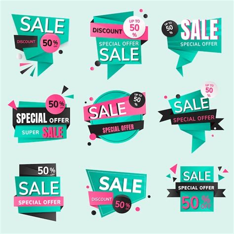 Free Vector Sale Badge Sticker Vector Shopping Clipart Collection