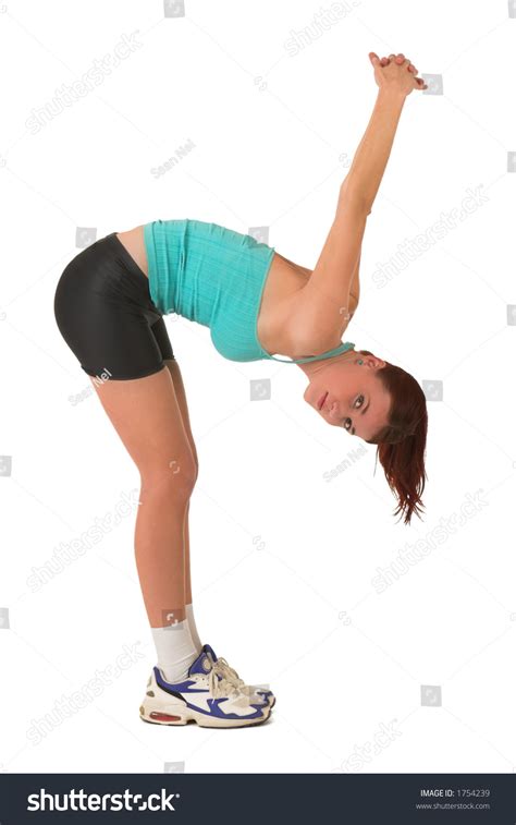 Woman Bending Over Stretching Stock Photo 1754239 Shutterstock